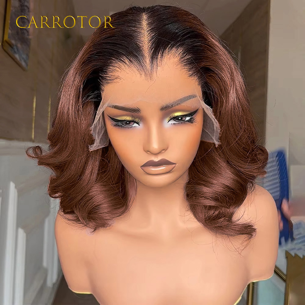 Lace Front Wigs - Perruque Lagos Hairline 1b4 Ombrée Colorée