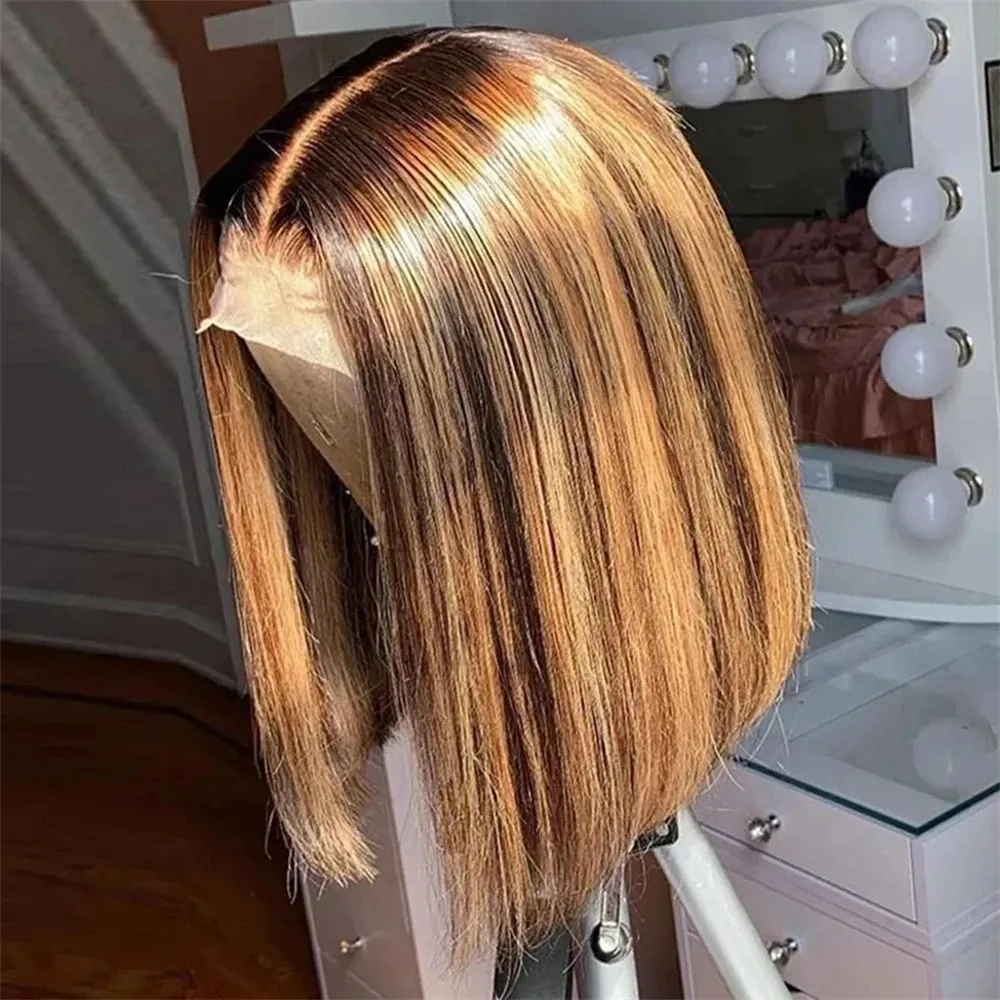 Perruques Bob Blond Miel Cheve - Glueless Wear And Go Human Hair Wig avis et prix