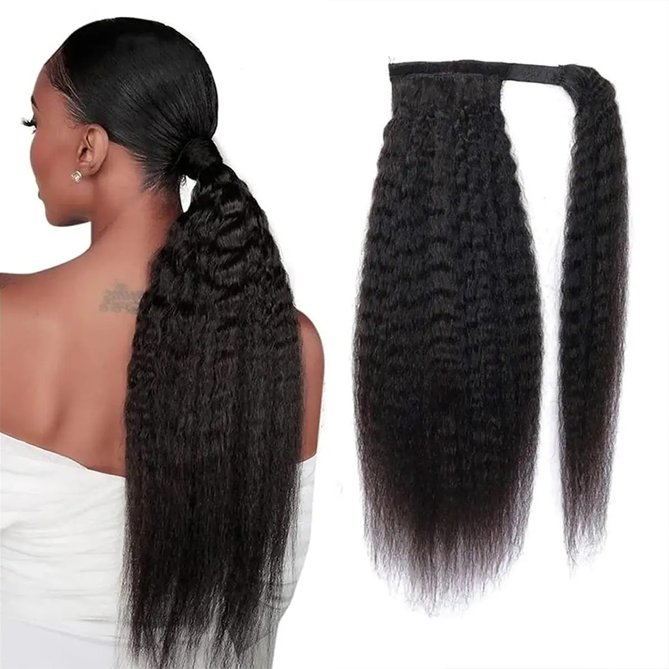 100g crépus droites cheveux hu - Drawstring Afro Curly Puff Ponytail avis et prix