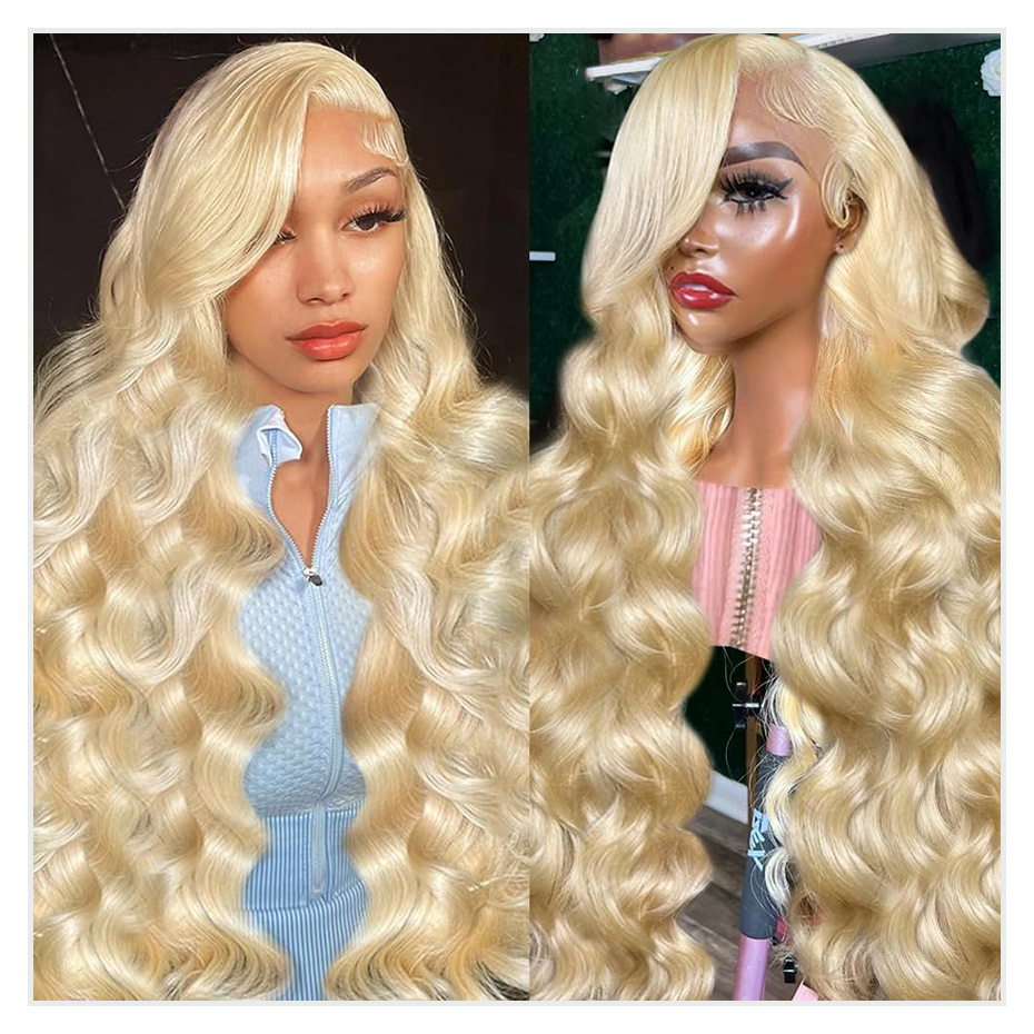 613 miel blond 13x4 dentelle a - 613 Blonde Body Wave Lace Front Wig avis et prix