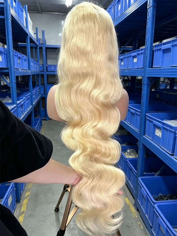 36 40 pouces, perruque en chev - 613 Blonde Body Wave Lace Front Wig avis et prix