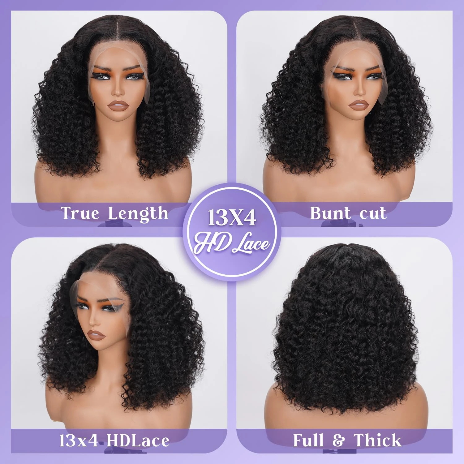 Perruque courte bob à ondulati - Glueless Wear And Go Human Hair Wig avis et prix