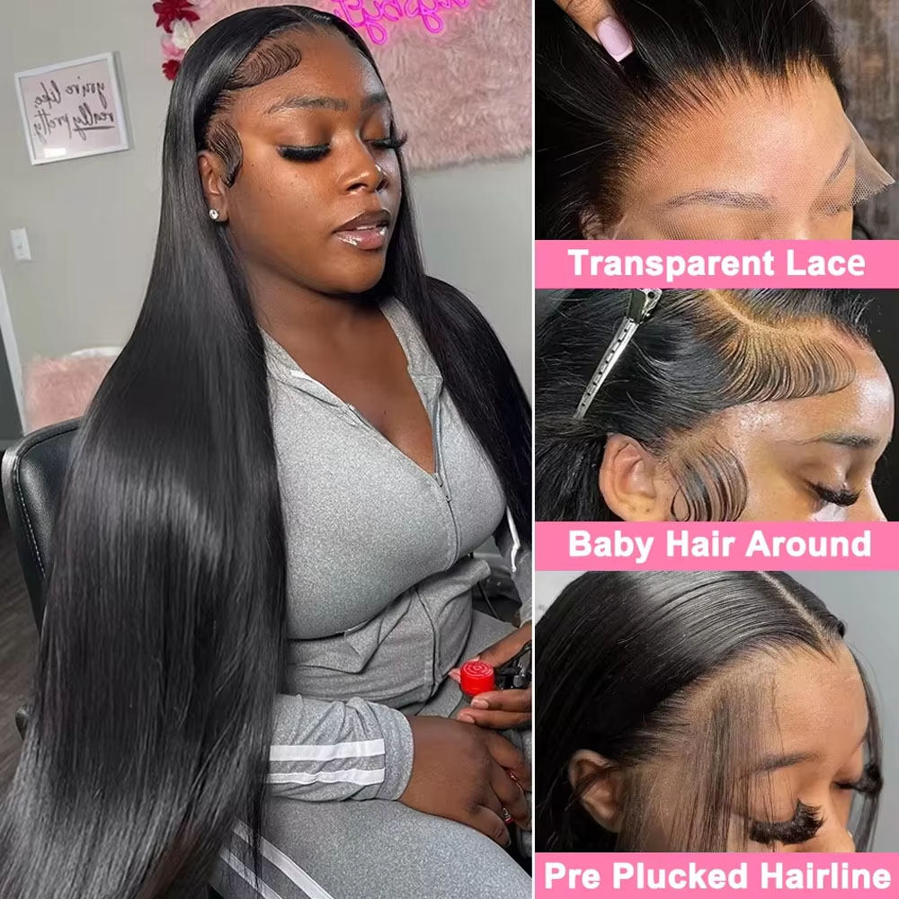 Perruque Lace Front Transparen - Hd Lace Frontal Wig Human Hair Pre Plucked avis et prix