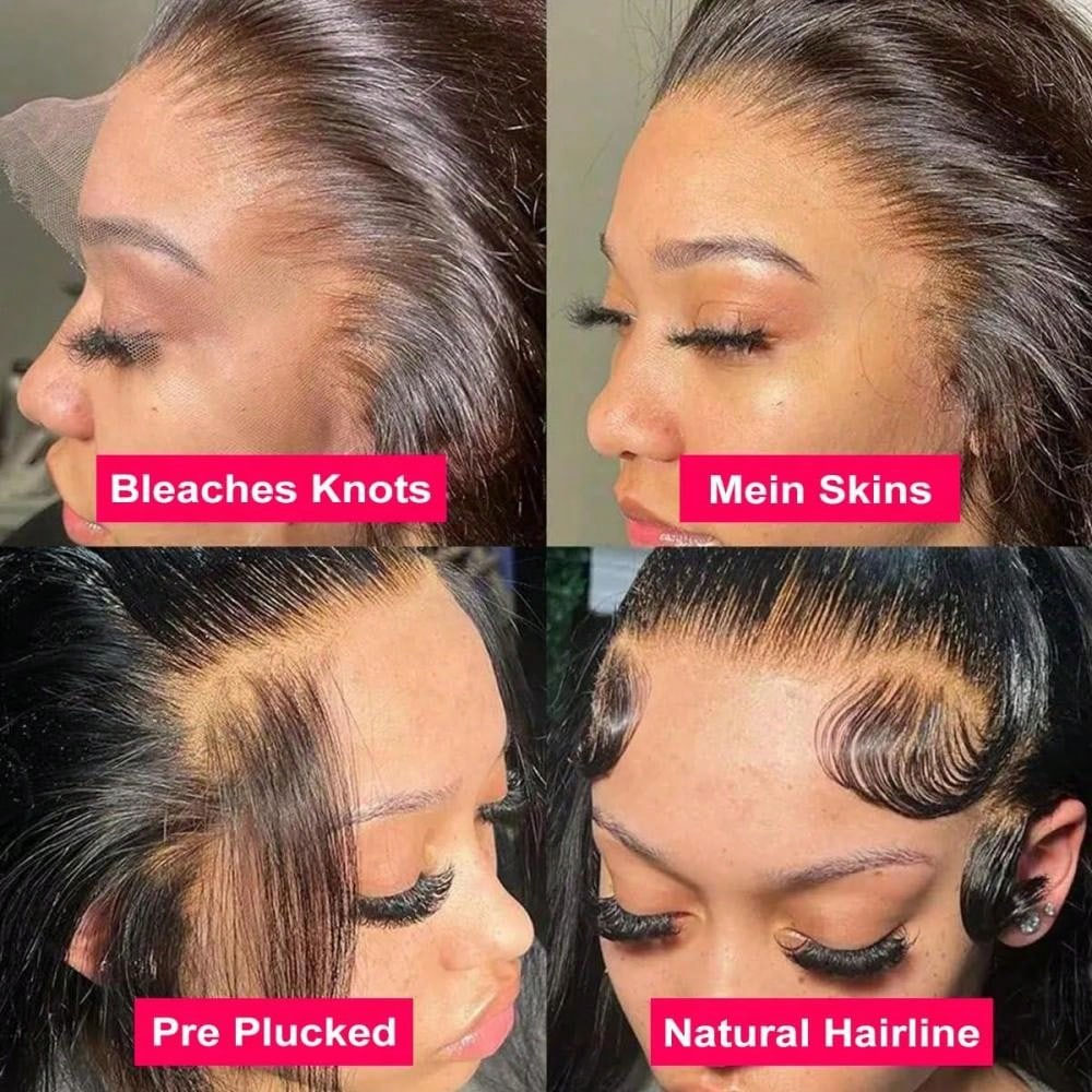 Perruque Lace Front Transparen - Hd Lace Frontal Wig Human Hair Pre Plucked avis et prix
