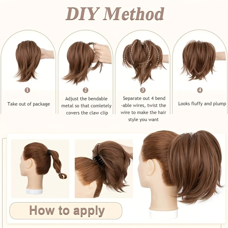 Extension de queue de cheval à - Claw Clip Messy Bun Hair Piece avis et prix