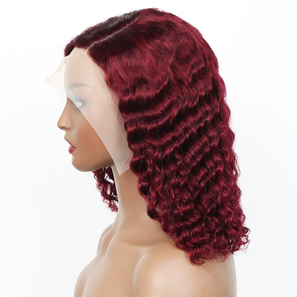 Perruque courte bouclée ondulé - Pre Parted 13X4 Lace Front Bob Wig avis et prix