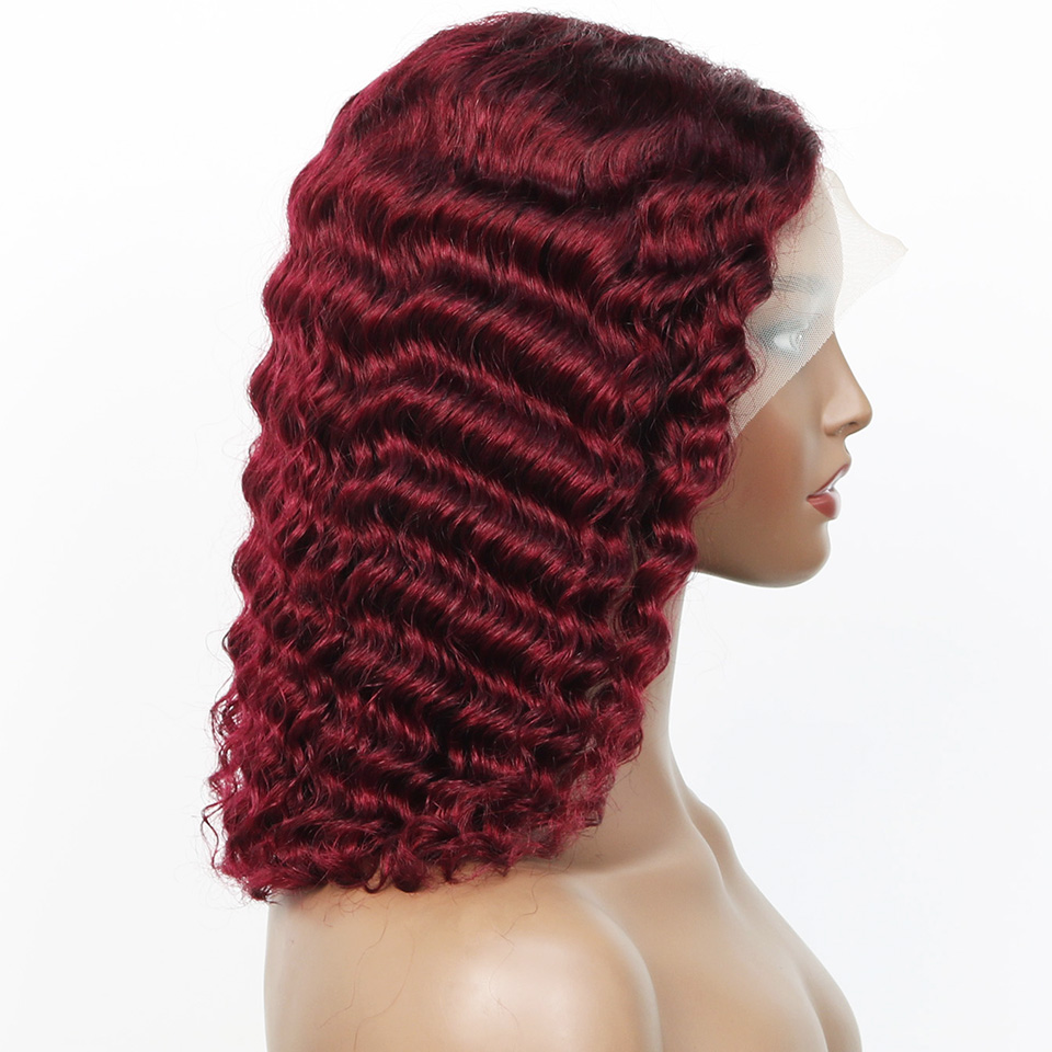 Perruque courte bouclée ondulé - Pre Parted 13X4 Lace Front Bob Wig avis et prix