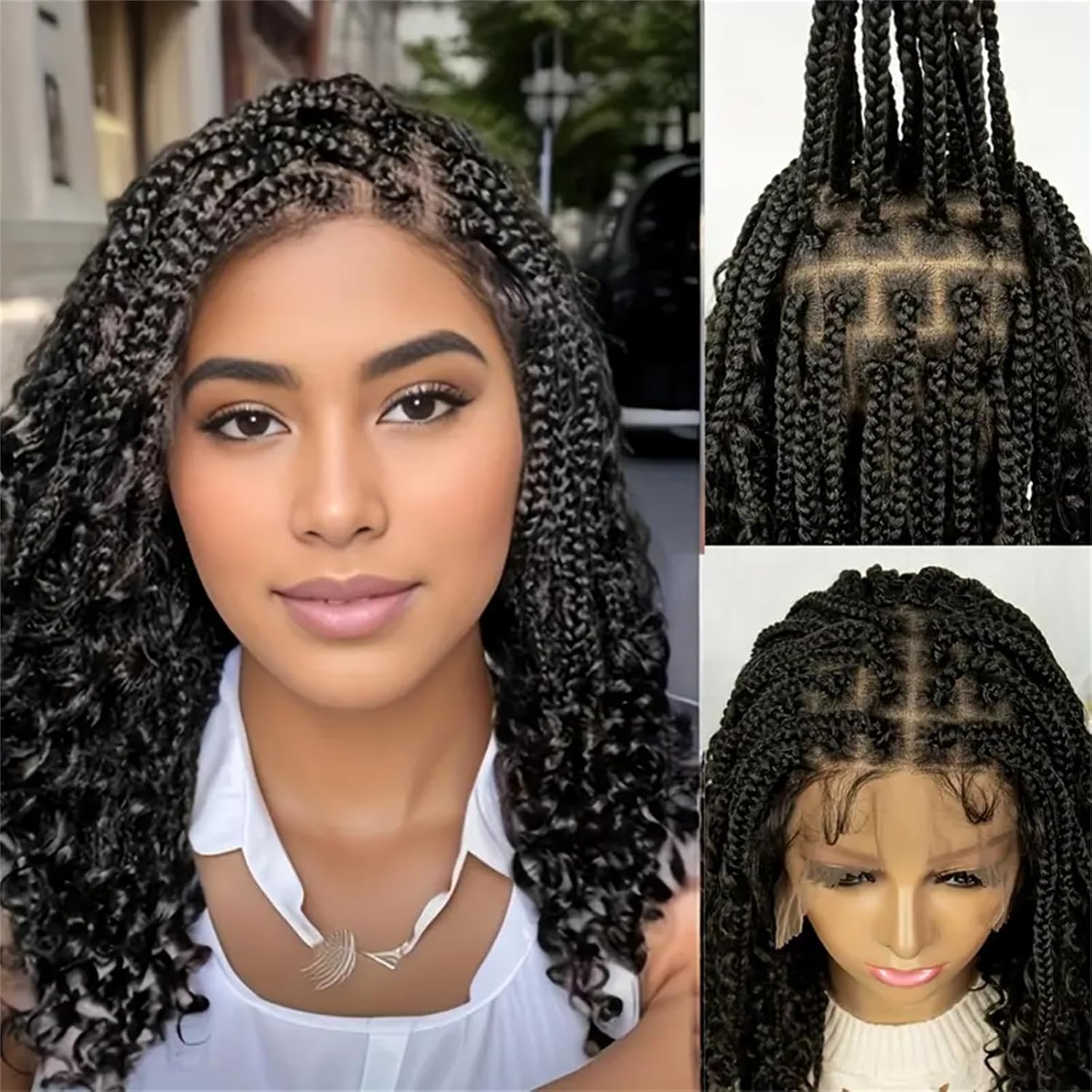 Perruque courte tressée sans n - Synthetic Braided Wigs For Black Women avis et prix