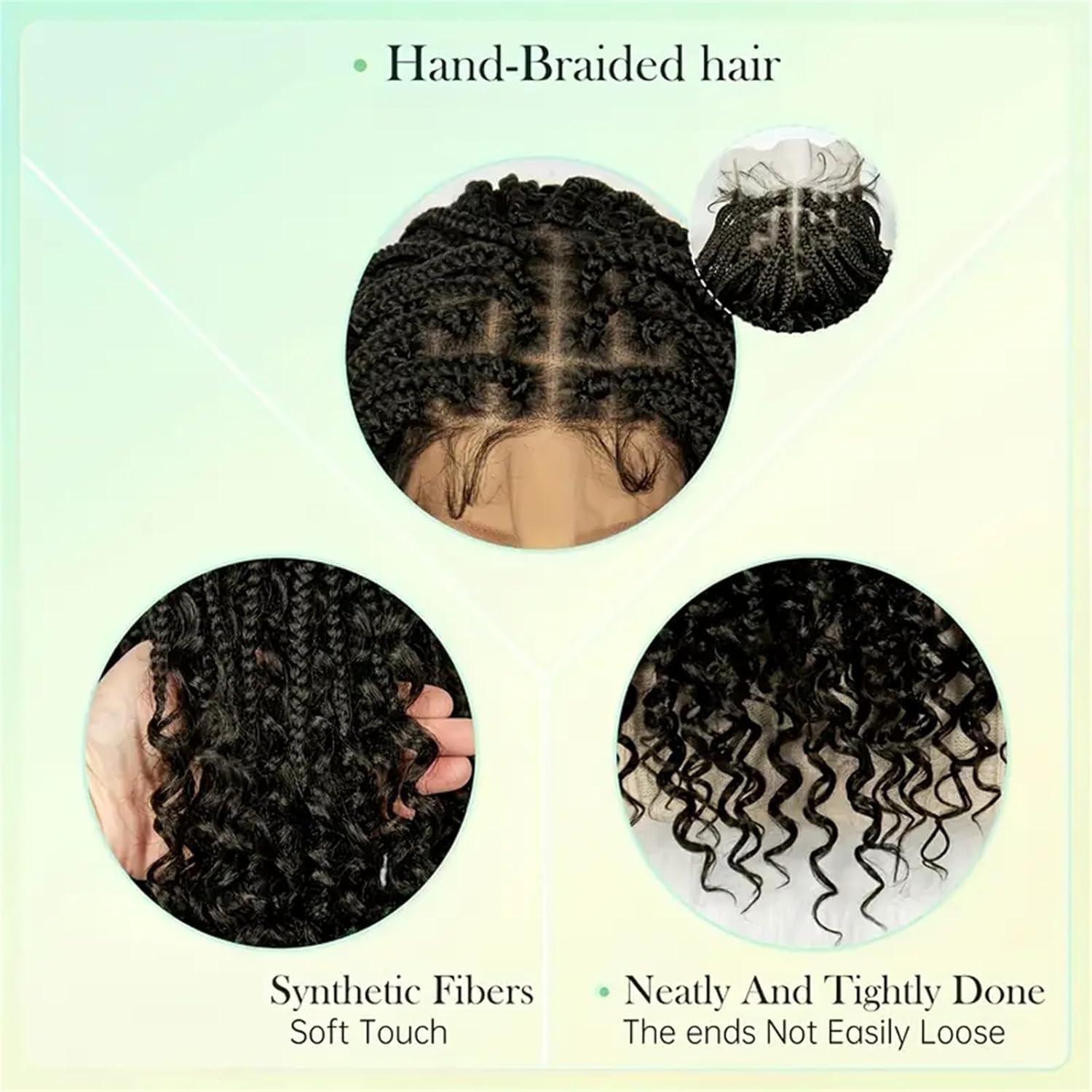 Perruque courte tressée sans n - Synthetic Braided Wigs For Black Women avis et prix