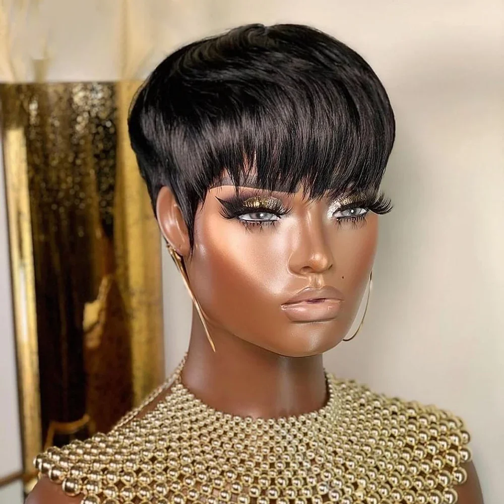 Perruques courtes en cheveux h - Short Pixie Cut Wig Human Hair Cheap avis et prix
