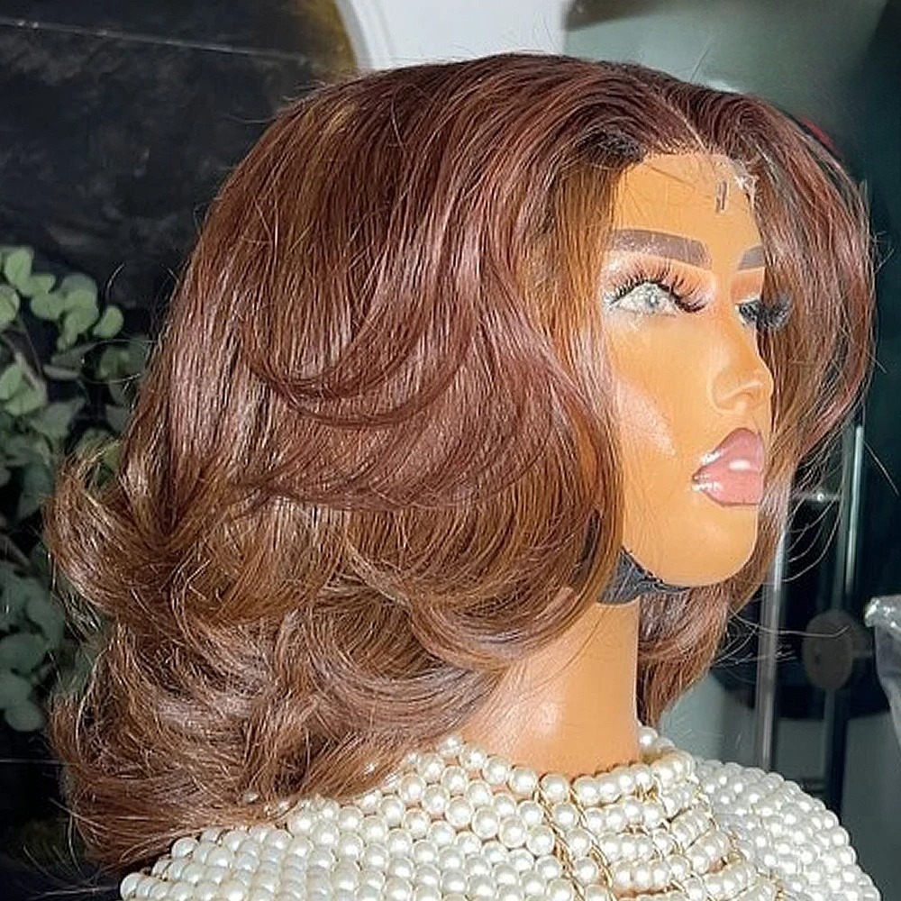 Perruque frontale en dentelle  - Pre Parted 13X4 Lace Front Bob Wig avis et prix